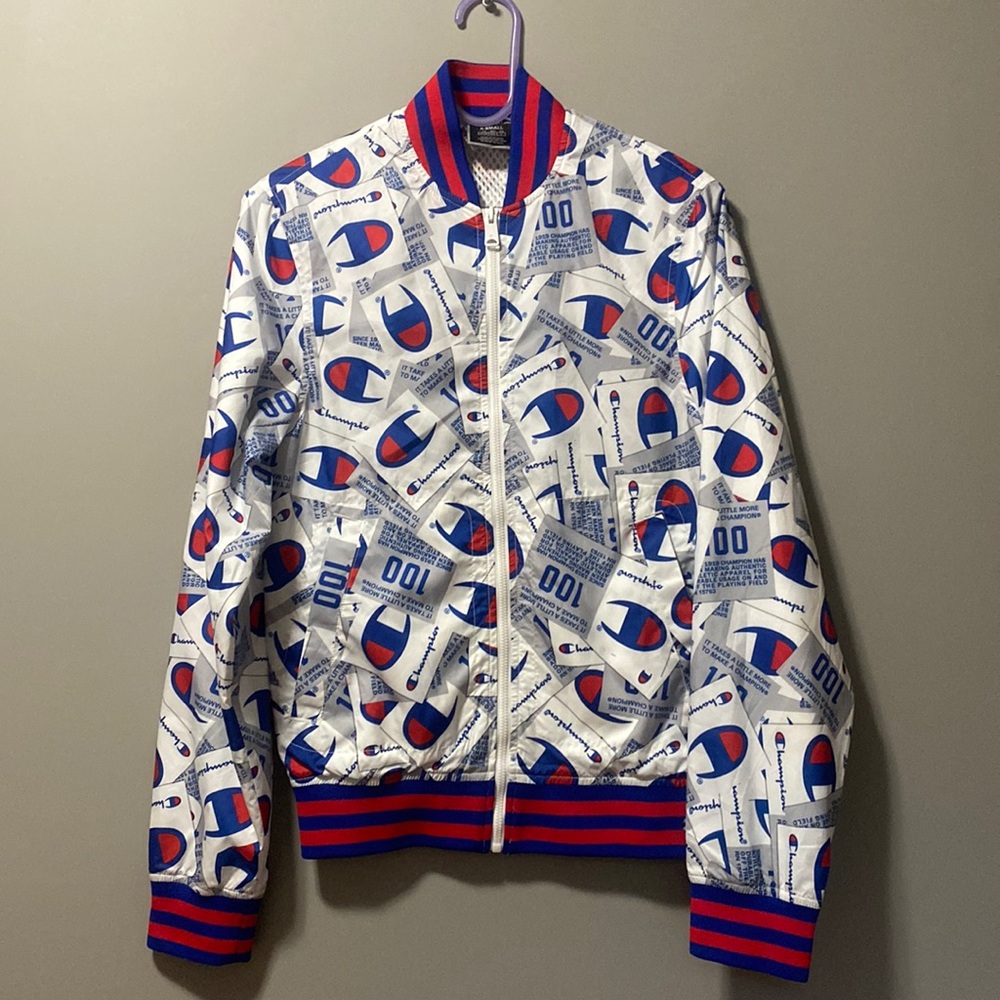 Champion Logo men's satin baseball jacket